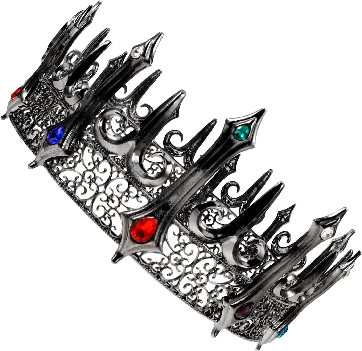 Zinc Alloy Crown Decorative Retro Crown Gothic Style for Men and Couples with Unique Design and Bold Fashion Statement Suitable for Cosplay and Party Accessories