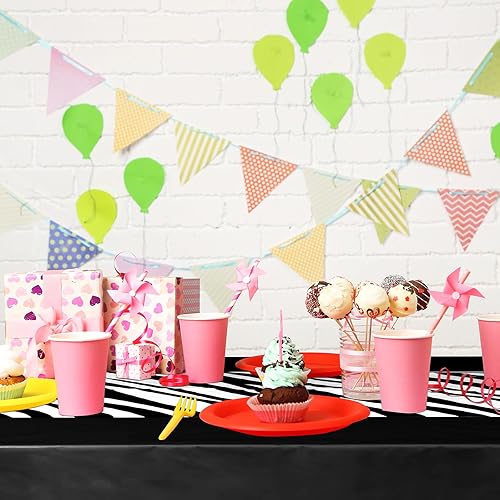 Miniatura 7 de Buryeah Mantel desechable de plástico con estampado de cebra, 3 piezas, diseño de cebra, 54 x 108 pulgadas, para baby shower, boda, fiesta de