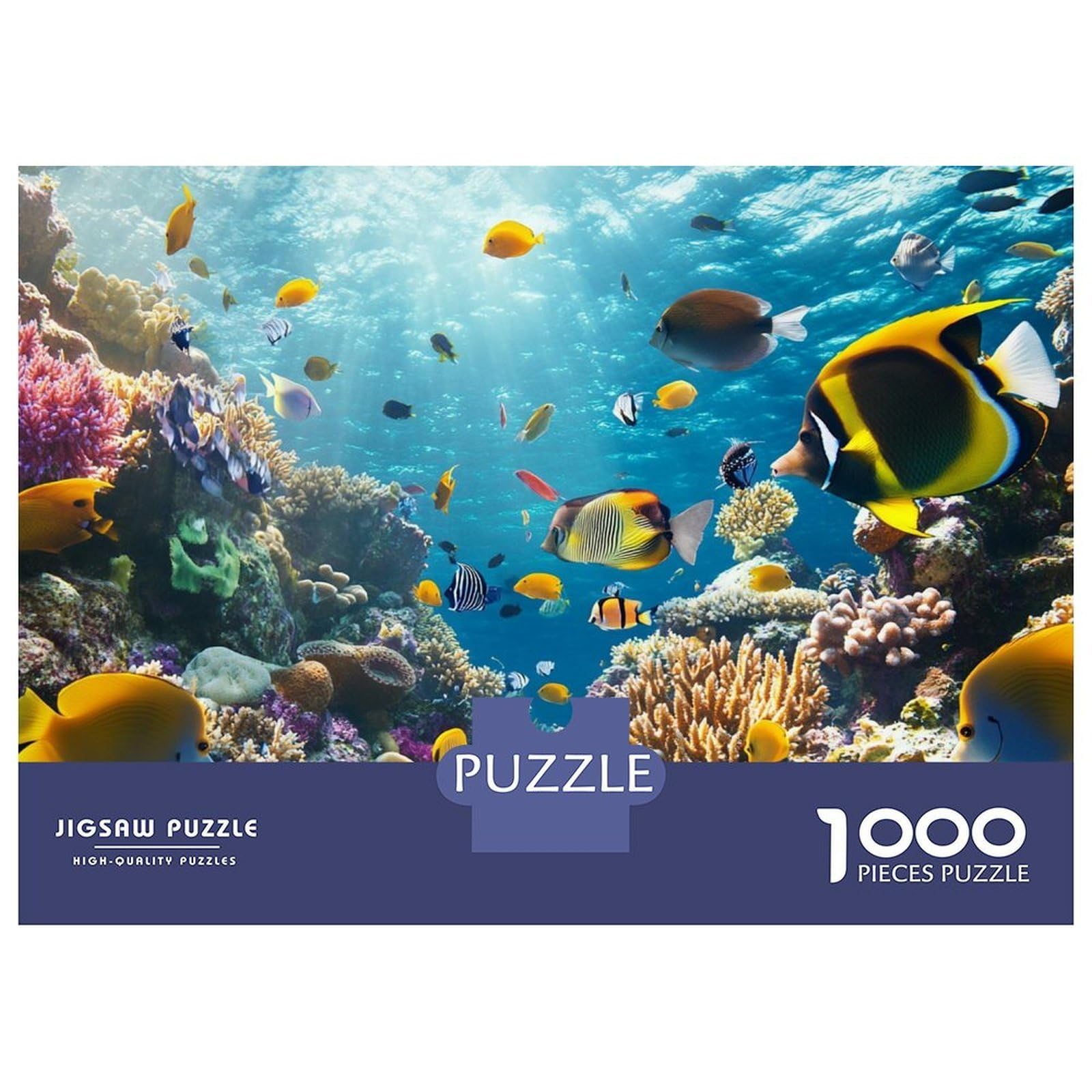 Underwater World 1000 Piece Jigsaw Puzzle Paper for Adults Tropical Fish Puzzle Game for Family Home Decoration 70x50cm/1000pcs