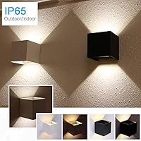 Vista 4 de Yosoan - Lámpara de pared impermeable de aluminio IP65, 6000 K, 4.7 pulgadas, 20 W, luz moderna súper blanca de 86-265 V, ajustable