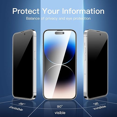 Miniatura 206 de NEW'C - Paquete de 3 protectores de pantalla para iPhone 14, iPhone 13, iPhone 13 Pro (6.1 pulgadas), protección mejorada de vidrio templado