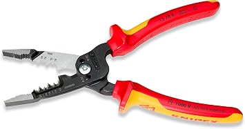 KNIPEX Tools 13 78 8 SBA Forged Wire Stripper 20-10 AWG-1000V Insulated, 8