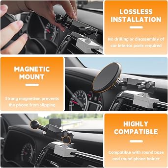 Magnetic Car Mount Head 0.67 Ball Mount Single Socket Arm with 17mm Ball Adapter Extension Arm SUV Phone Holder Magnetic Head Accessories