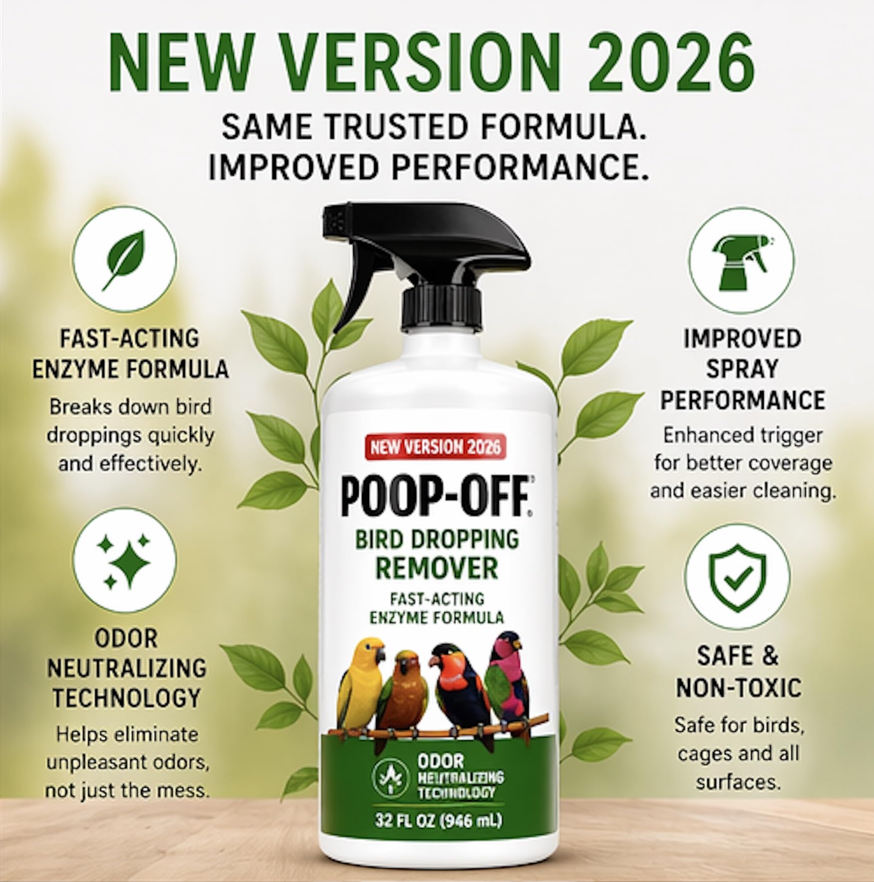 Poop-Off Bird Coop Remover Spruzzatore, 32 Once