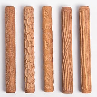 5 Stücke Töpfer Werkzeuge Hand Rollen für Ton Ton Stempel Ton Roller