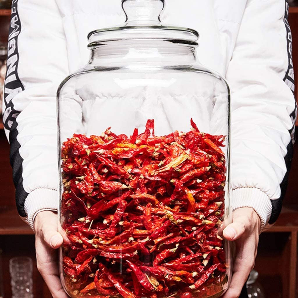 Contenitore in Vetro con Coperchio Contenitore per Zucchero e Sale Dispenser per Alimenti per condimenti