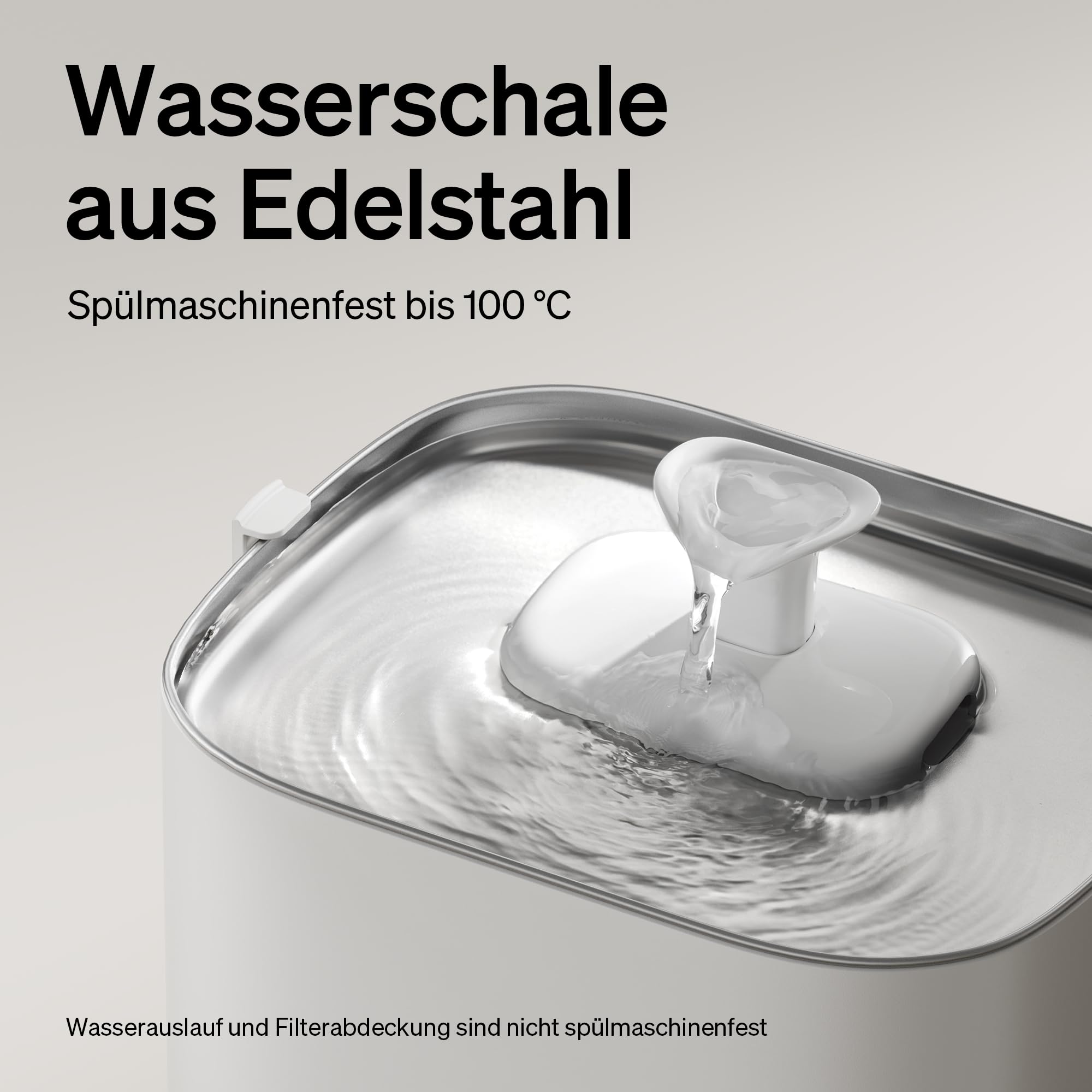 PETLIBRO Upgrade Katzenbrunnen - Kabelloser Trinkbrunnen für Katze mit App-Überwachung, 3L/101oz Dockstream 2, Edelstahlablage, 5GHz WiFi, ideal für Haustiere