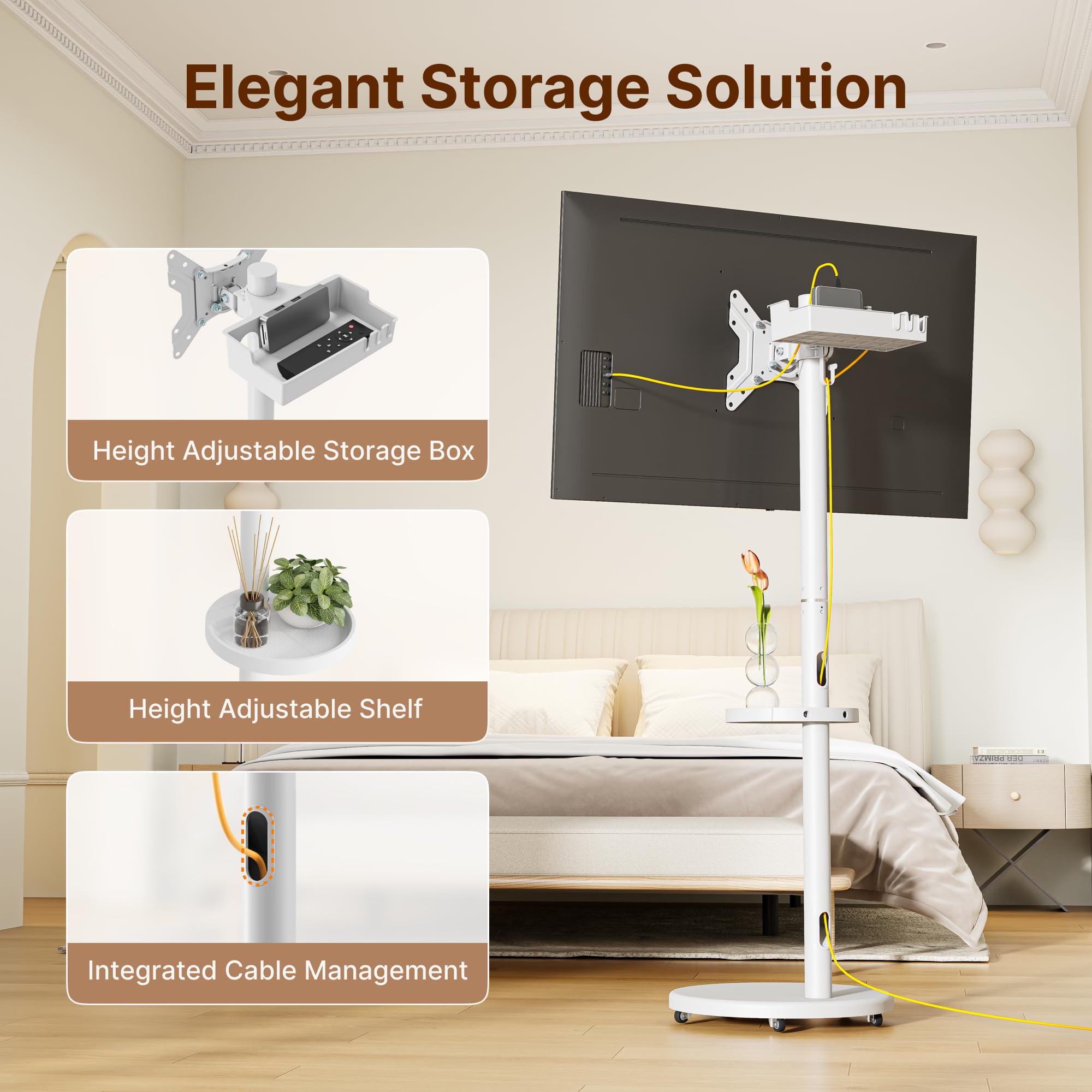 新品 ECOTINY テレビスタンド 37〜75インチ対応 Amazon.co.jp: ECOTINY(エコティニー) 高さ調節式 キャスター付き