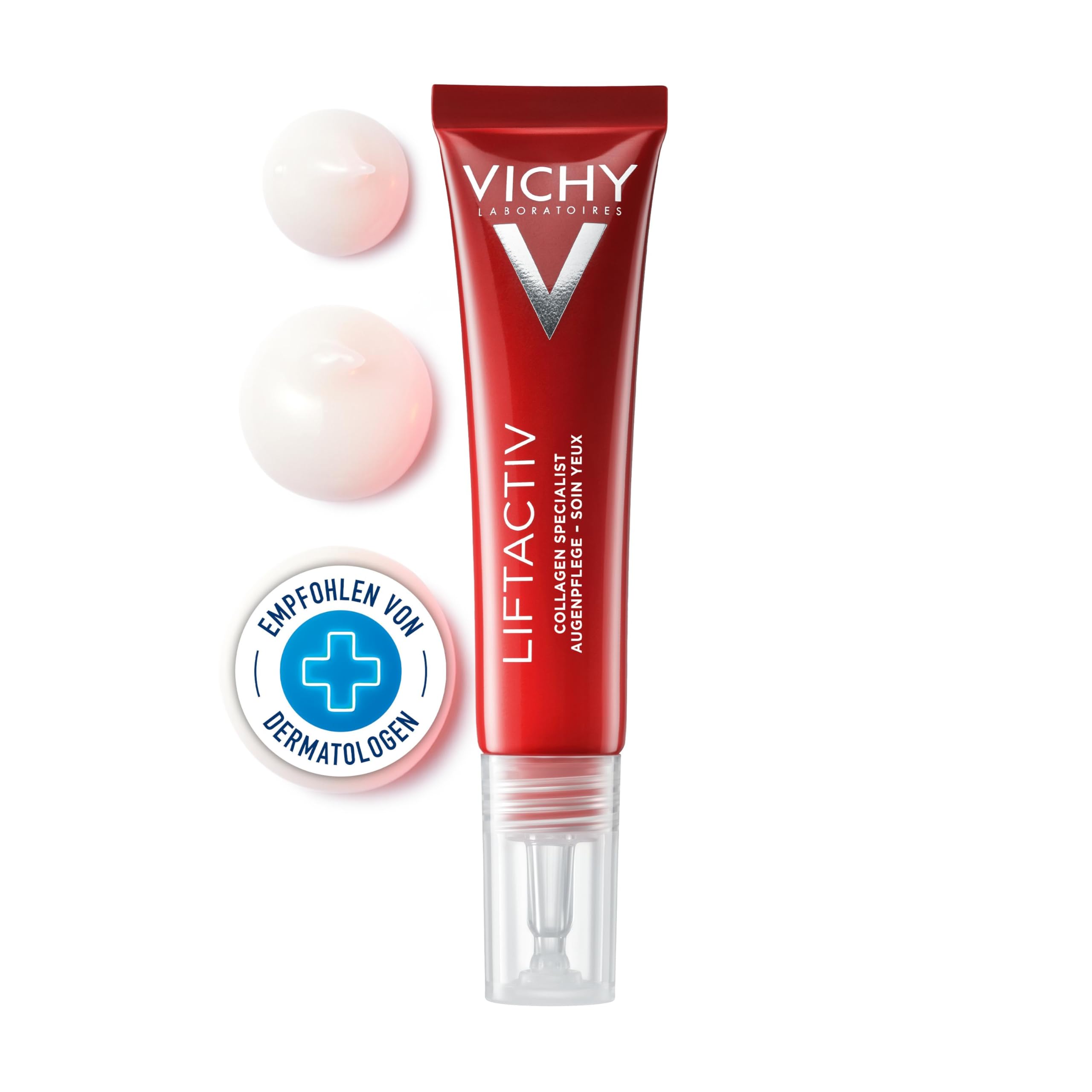 Vichy Liftactiv Collagen Specialist Augenpflege, Anti-Aging-Augencreme gegen fünf Zeichen der Hautalterung, Bei Krähenfüßen, Falten, Tränensäcken, Augenringen und hängenden Lidern, 15 ml