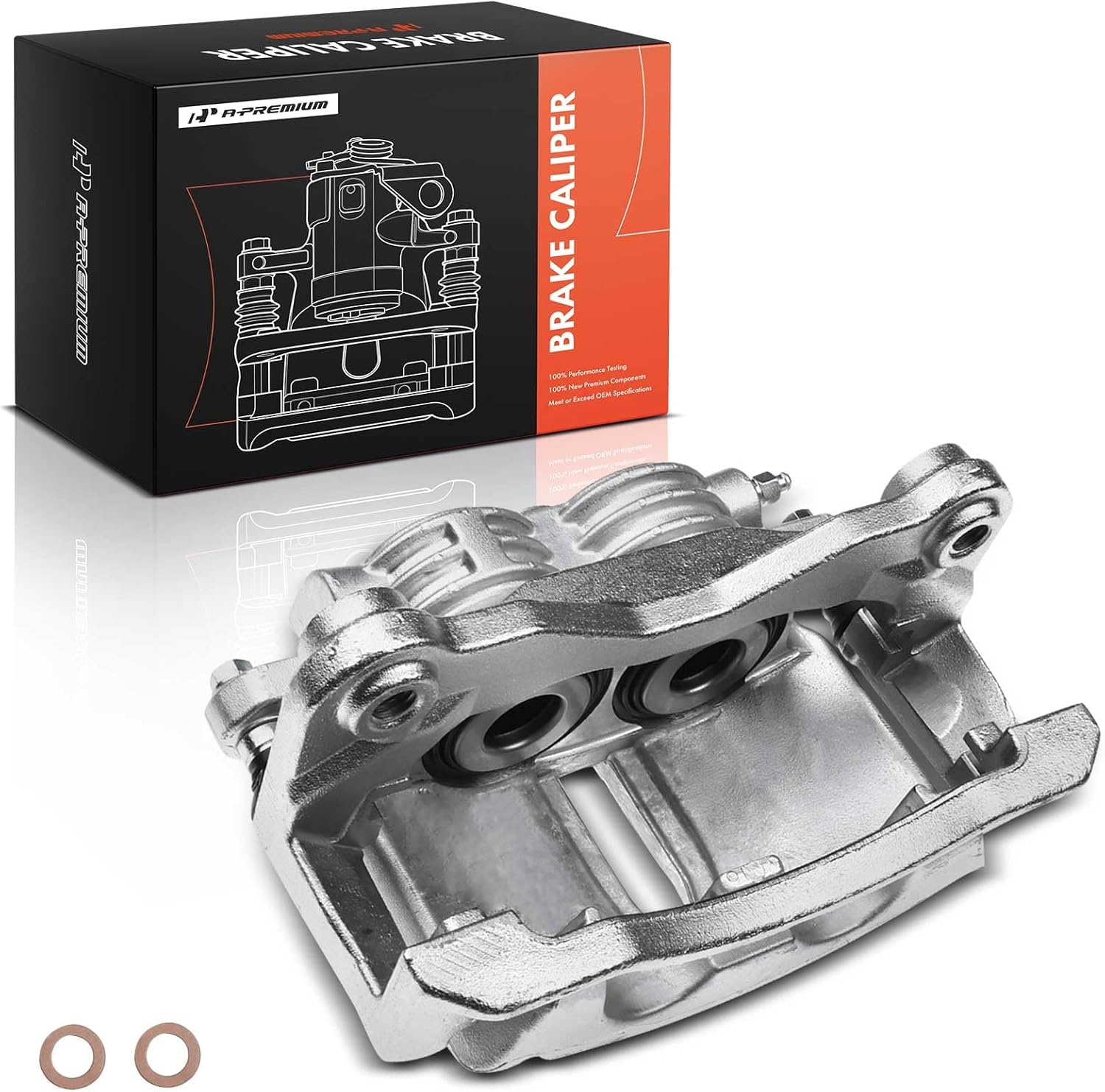 A-Premium Disc Brake Caliper Assembly with Bracket Compatible with Select Chevrolet and GMC Models - Silverado 1500 & Sierra 1500, 2002 2003 2004 2005 - Rear Right Passenger Side
