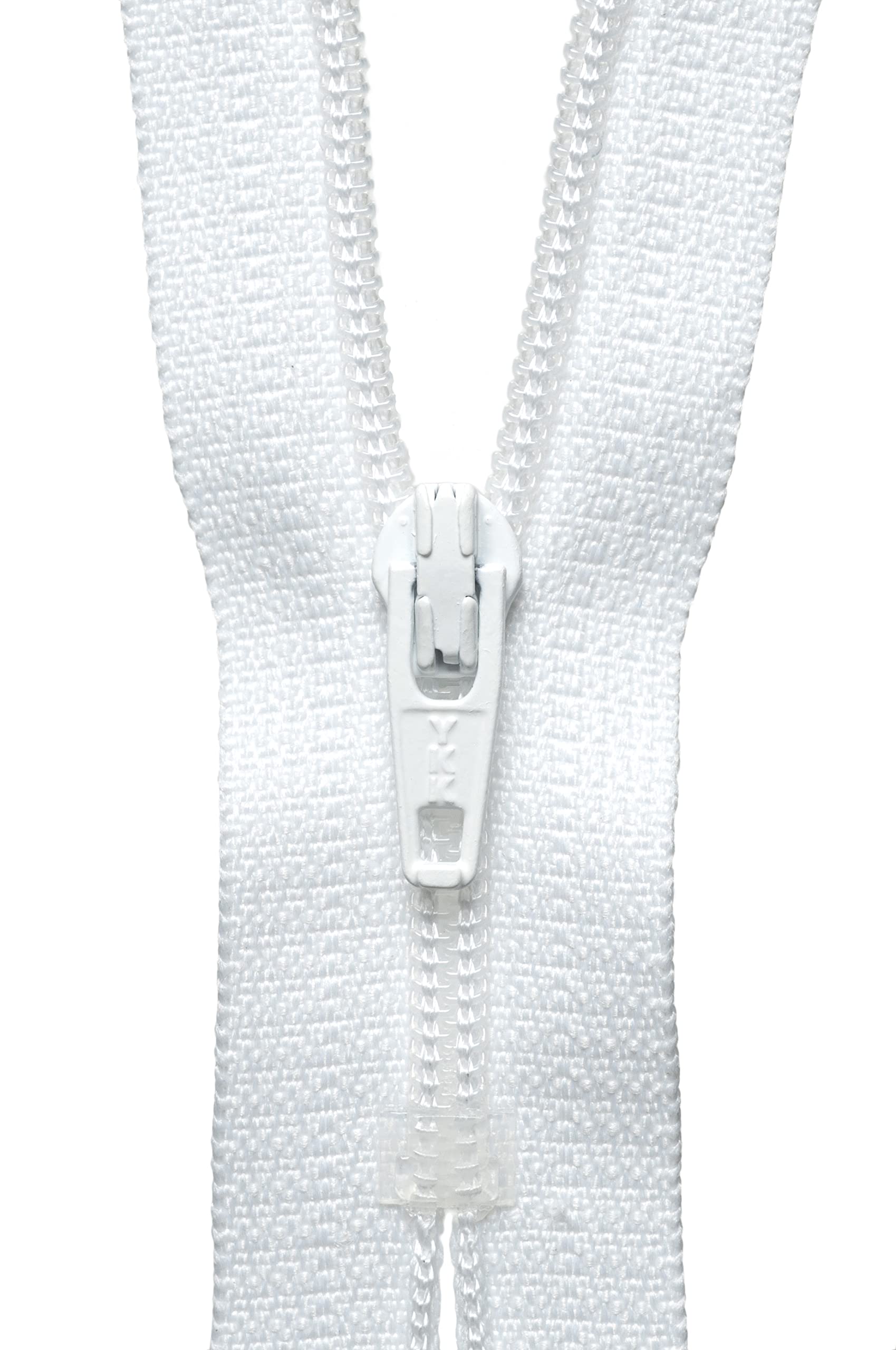 YKK Coil Zip, No. 501 White, 56 cm Length