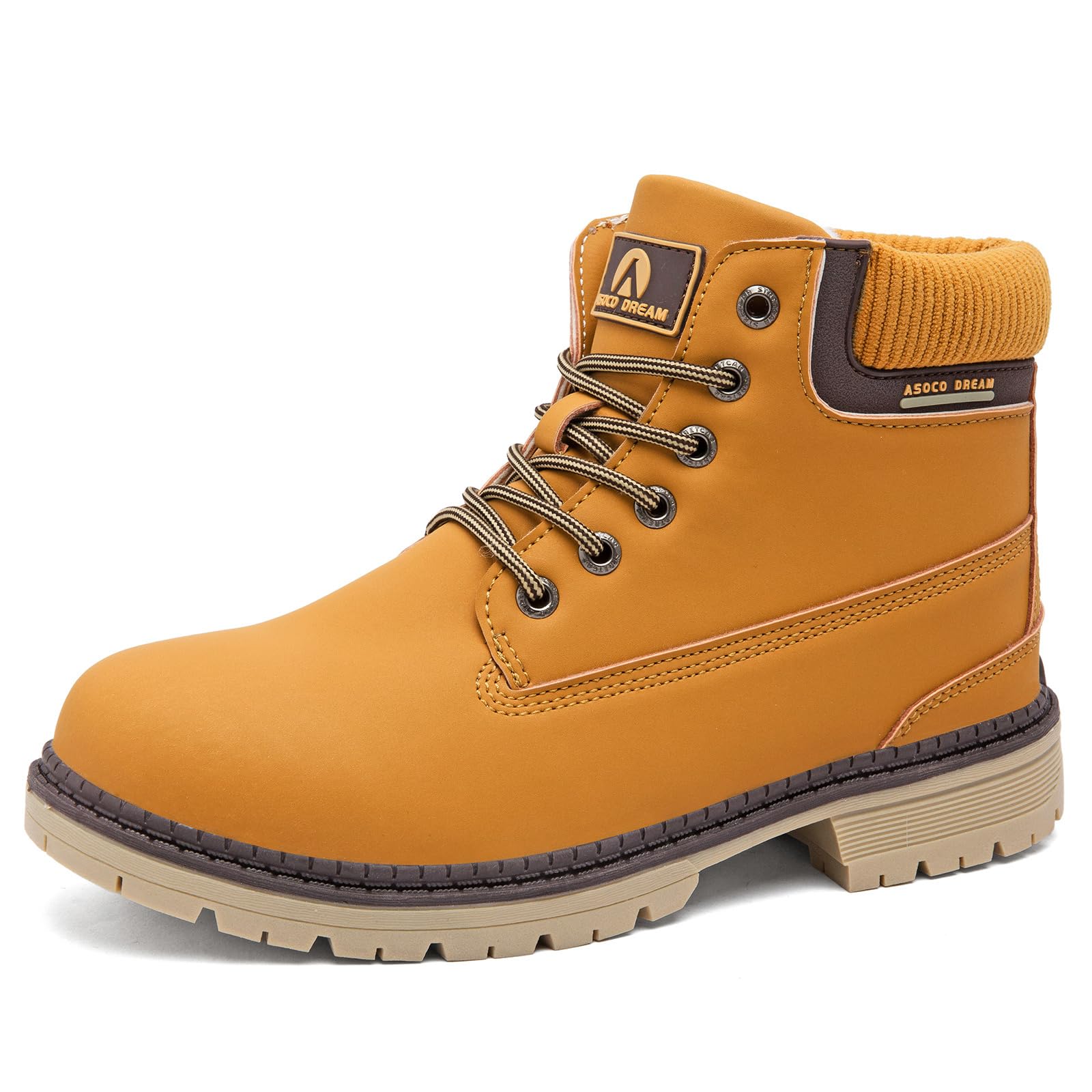 Winter Boots Women's Lined Winter Shoes Waterproof Warm Winter Boots Outdoor Hiking Shoes Non-Slip Women Snow Boots Short Shaft Boots, Brown, 9-image-39