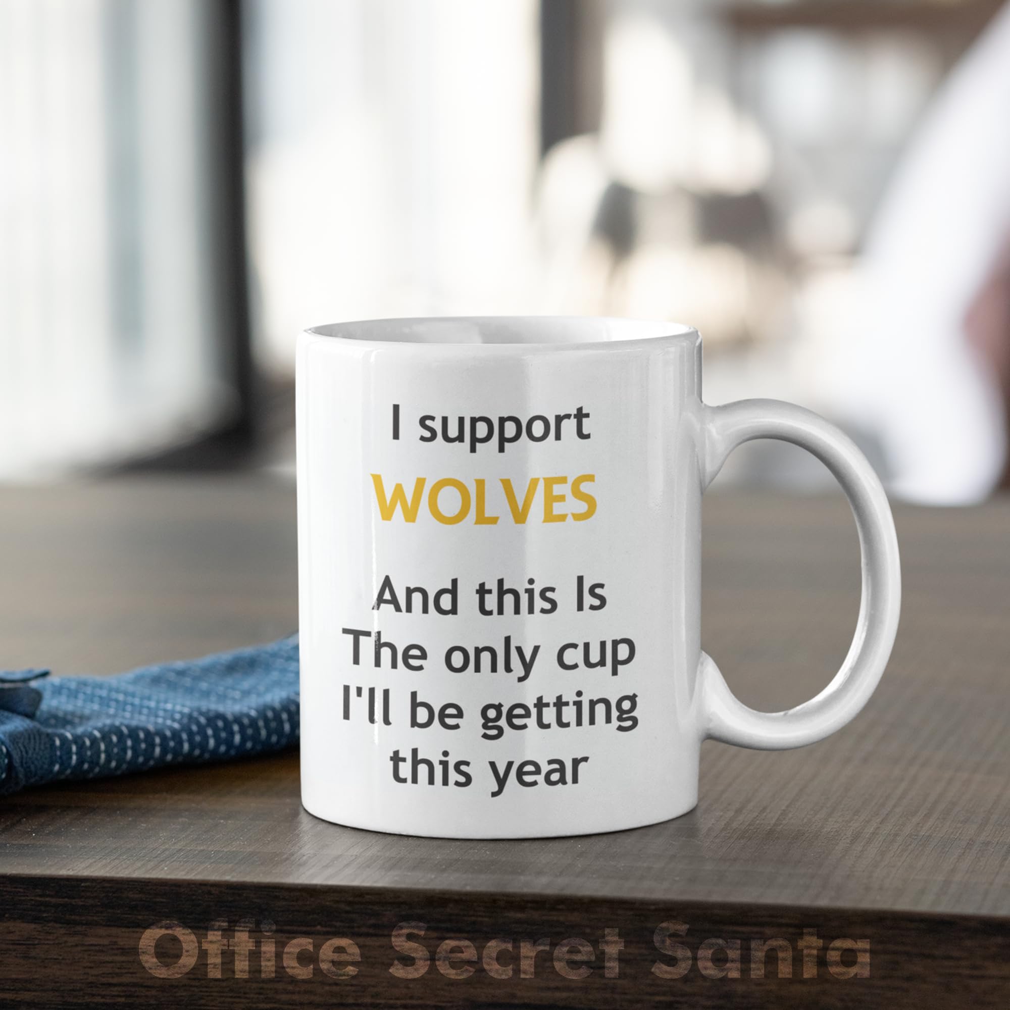 Tasse Officielle Wolverhampton Wanderers FC – Design Fondu Orange/noir – Céramique