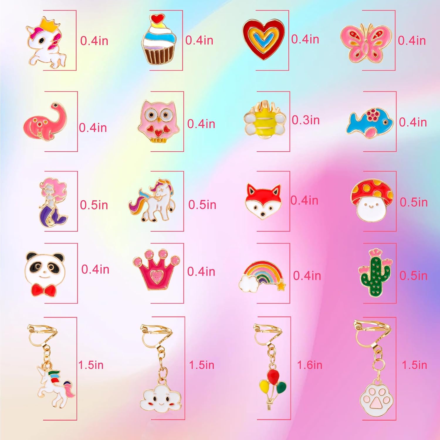 Kids Clip Earrings Girls 20 30