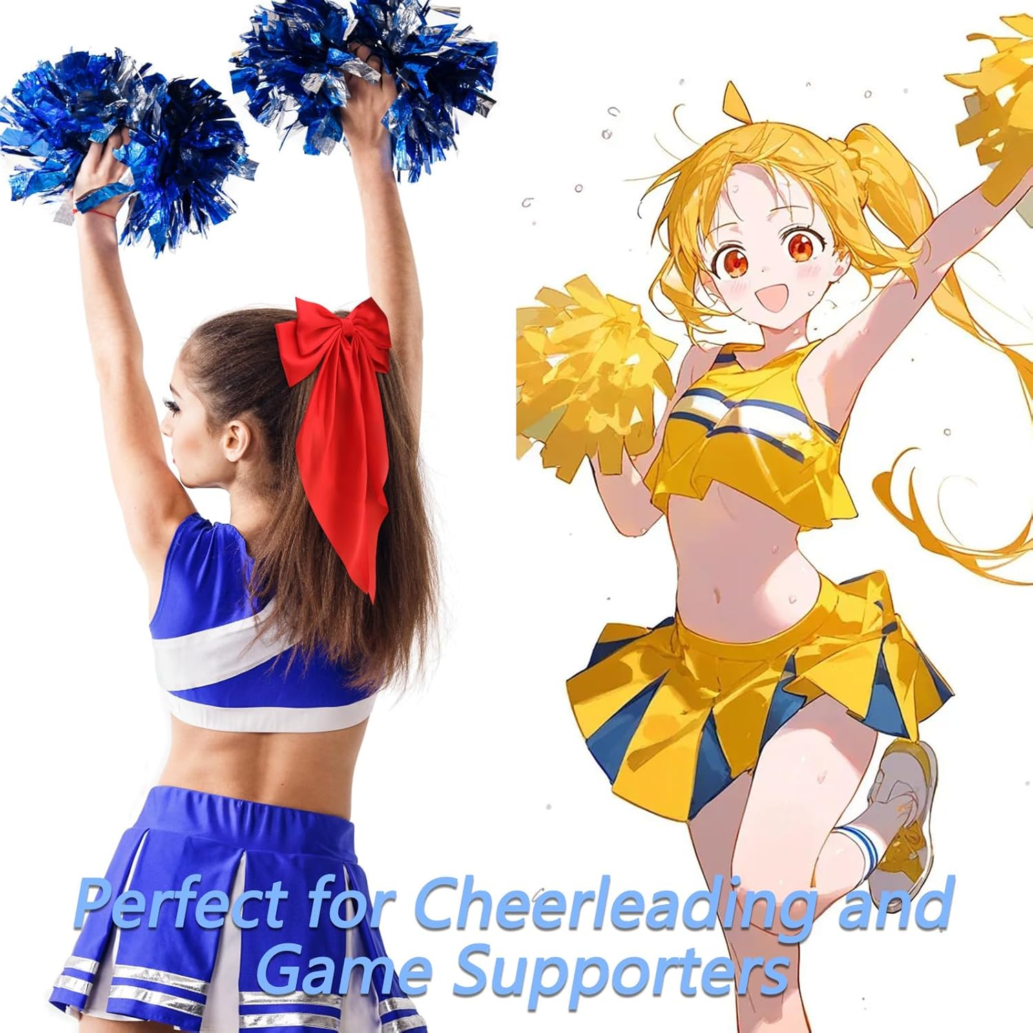 Velscrun Black White Pink Red Hair Bows for Women Girls, Silky Satin Large Coquette Bow, Oversized Hair Ribbons 4Pcs Big Bows Clip Long Tail Bowknot Hair Barrettes Christmas Bow Accessories - Image 6