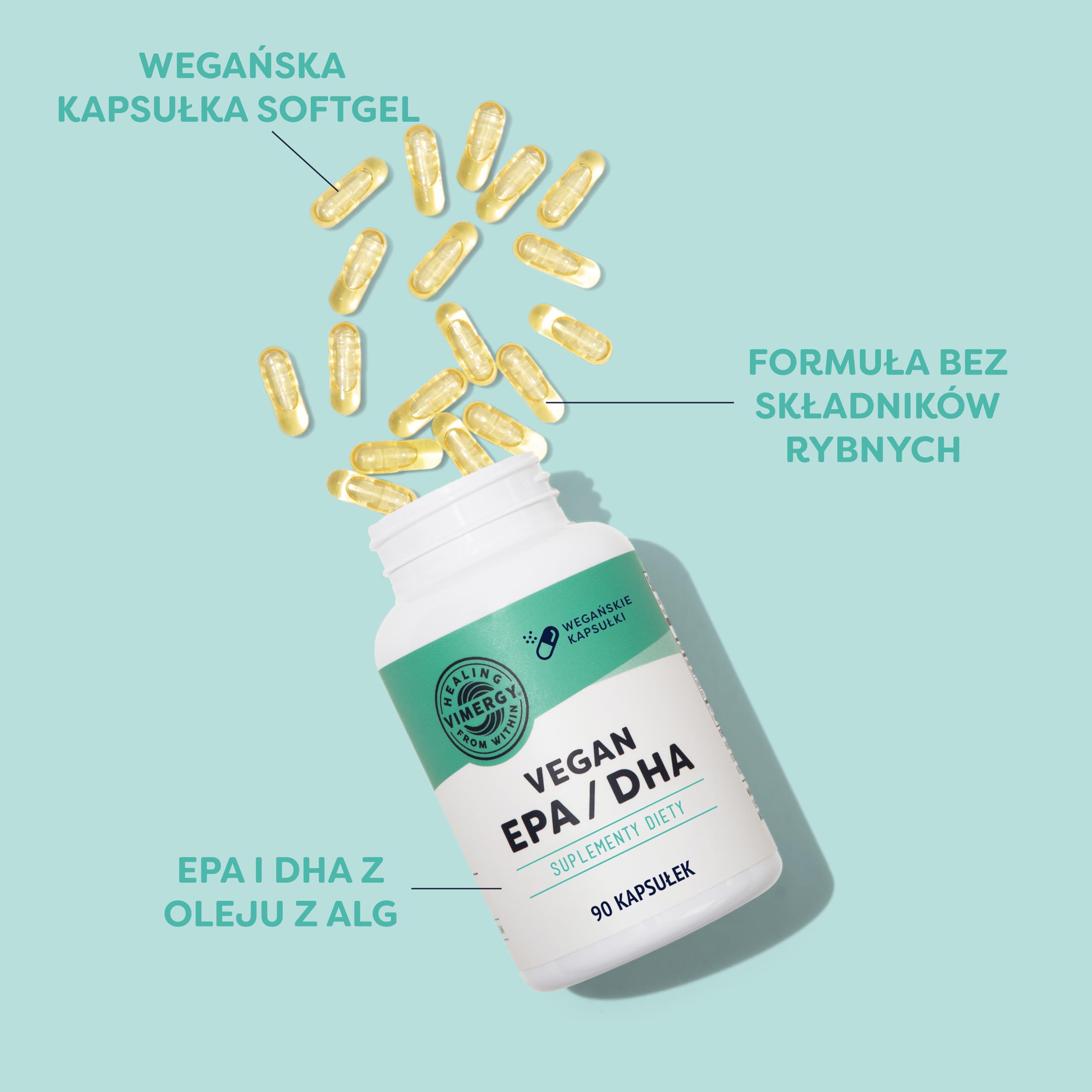 VIMERGY Wegański EPA DHA, 90 Kapsułek, Omega 3