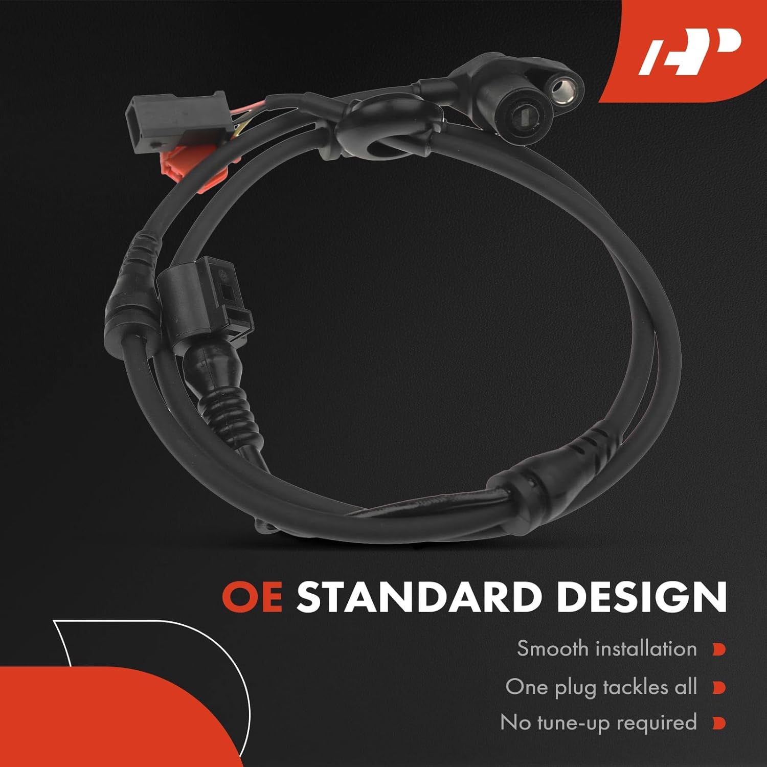 A-Premium 2Pcs Front ABS Wheel Speed Sensor Compatible with Audi Models - A6/S6 2002, A6 Quattro 2000-2003, S4 2000-2001- Front Driver and Passenger Side, Replace# 4B0927803B