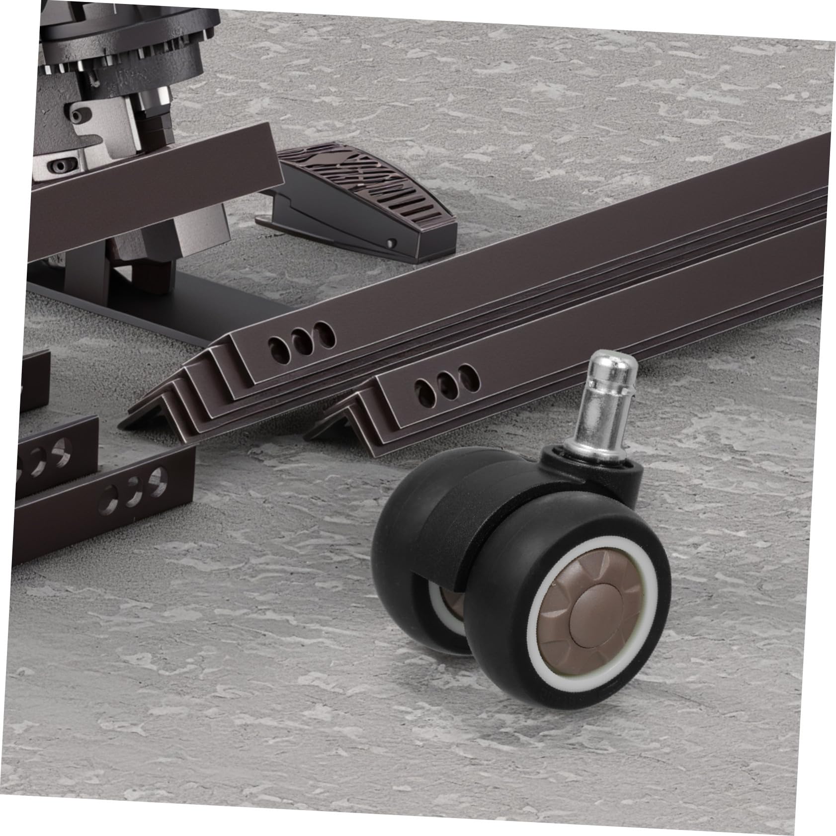 5 piezas Ruedas para Silla Oficina Doble Rodamiento Silenciosas para Muebles y Sillas Giratorias Pack de Unidades