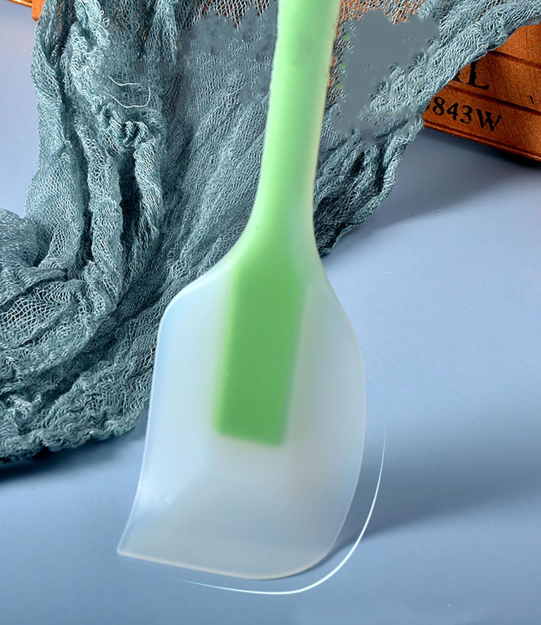 Juego de 5 espátulas de silicona resistentes al calor para tartas, crema, mantequilla, mezcla, espátulas, antiadherentes, flexibles, sin BPA, multicolor, juego de 5 (5)