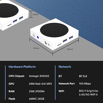 Pell 8K Ultra HD Android 14 TV Box, Amlogic S905D2, 4GB RAM 64GB Depolama, Çift Bant Wi-Fi 6, Bluetooth 5.4, 8K Decoding, Sesli Kumanda ile Akıllı Medya Oynatıcı, Siyah