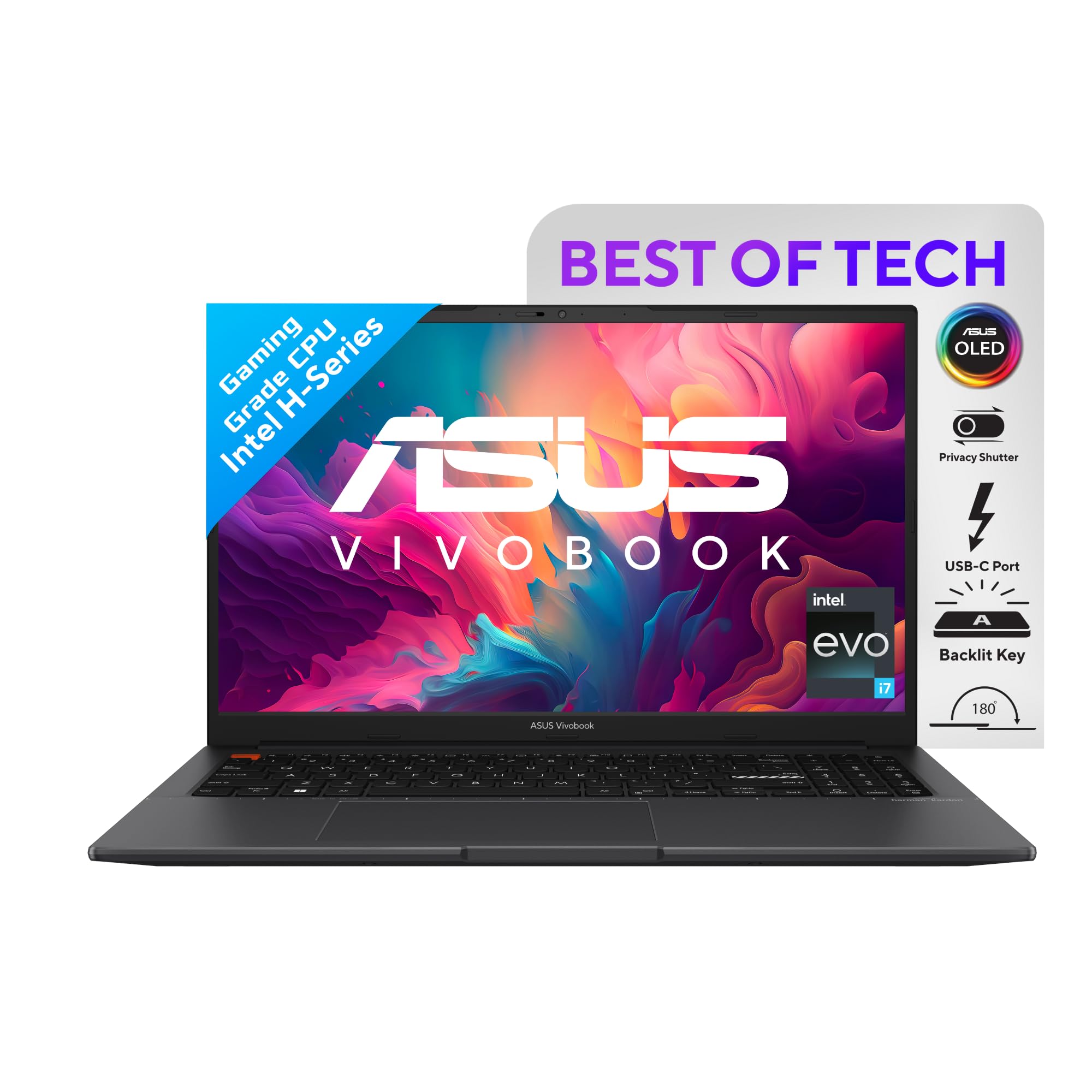 ASUS Vivobook S15 OLED 2022, 15.6" 39.62 cms FHD OLED, Intel Core Evo i7-12700H 12th Gen, Thin and Light Laptop (16GB/512GB SSD/Iris Xe Graphics/Windows 11/Office 2021/Black/1.8 kg) K3502ZA-L702WS (B09YHD6XYB) Amazon Price History, Amazon Price Tracker
