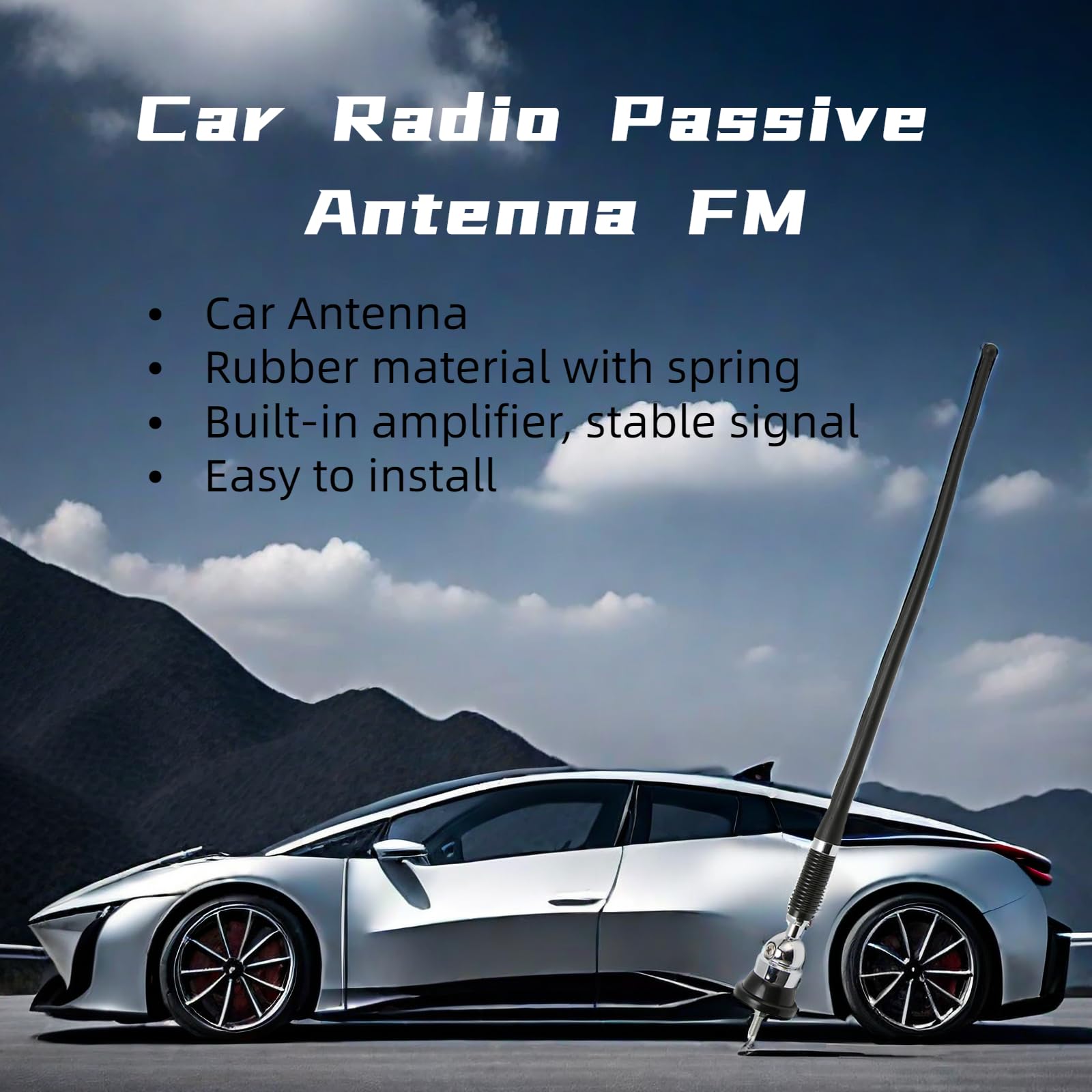 AMPLIFICATORE ANTENNA AUTO radio 12V AM/FM segnale antenna