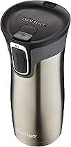Contigo West Loop Stainless Steel Travel Mug with AUTOSEAL Lid, 16oz., Stainless Steel/Black