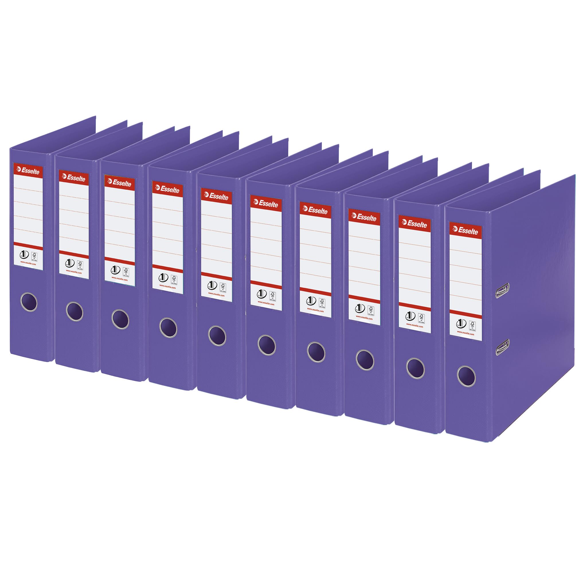 Esselte 811530 No. 1 Power Lever Arch File A4 75 mm VioletPack Of 10 from B&Q