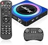 Android 13.0 TV Box, 6K 8K Android Box with 4GB RAM 32GB ROM RK3528 Quad-Core Support WiFi6 2.4Ghz5.0Ghz HDR10 BT 5.0 H.265 USB 2.0 3.0 3D Ethernet with Mini Backlit Keyboard