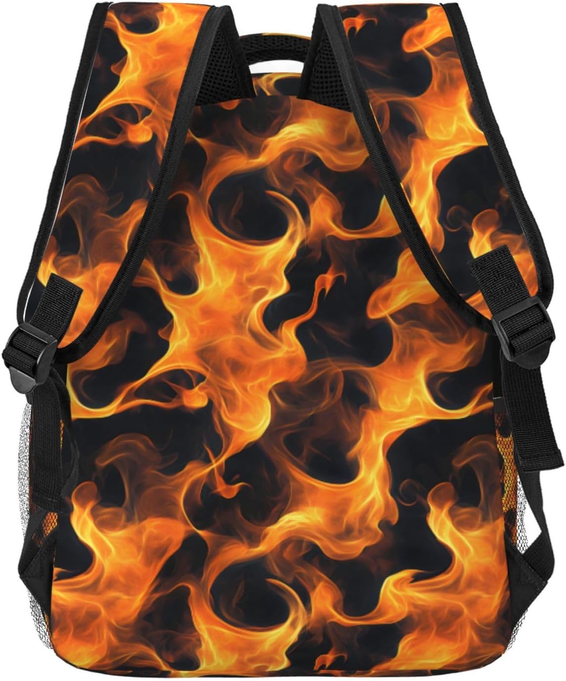 Cool Fire Backpack with Cushioned Straps for Laptop Tablet,11.4×5.9×15.7in,Flame Back Pack for Travel School Work Camping,Multi-Pocket Storage Bookbag,Ideal Gifts for Students Teens Boys Men