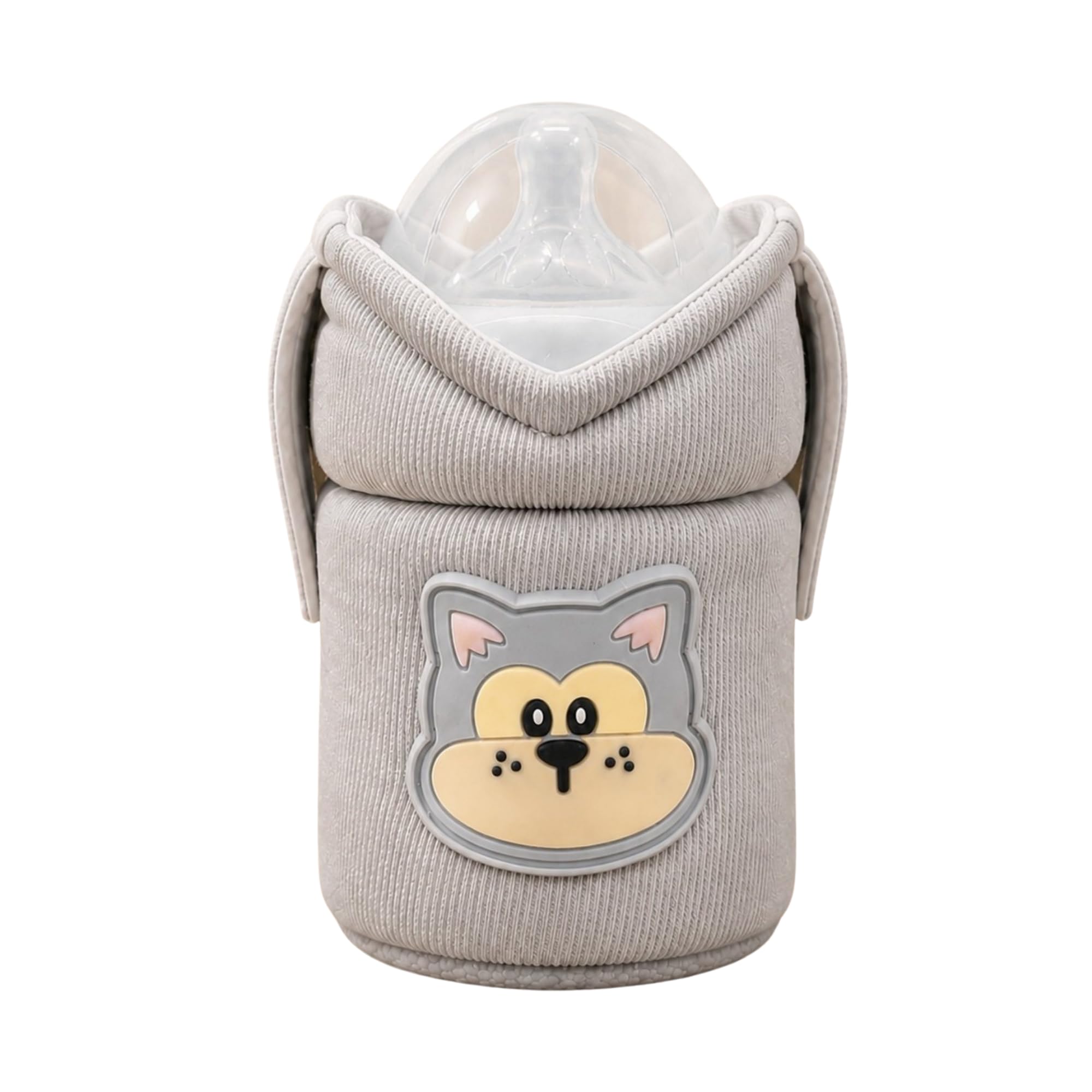THE LITTLE LOOKERS Feeder Cover Sleeve with Handles | Soft Protective Baby Bottle Holder | Water-Resistant Cover with Anti-Slip Base | Fits Wide-Neck, Compatible with Philips Avent (Grey., 125ml)-picture-16