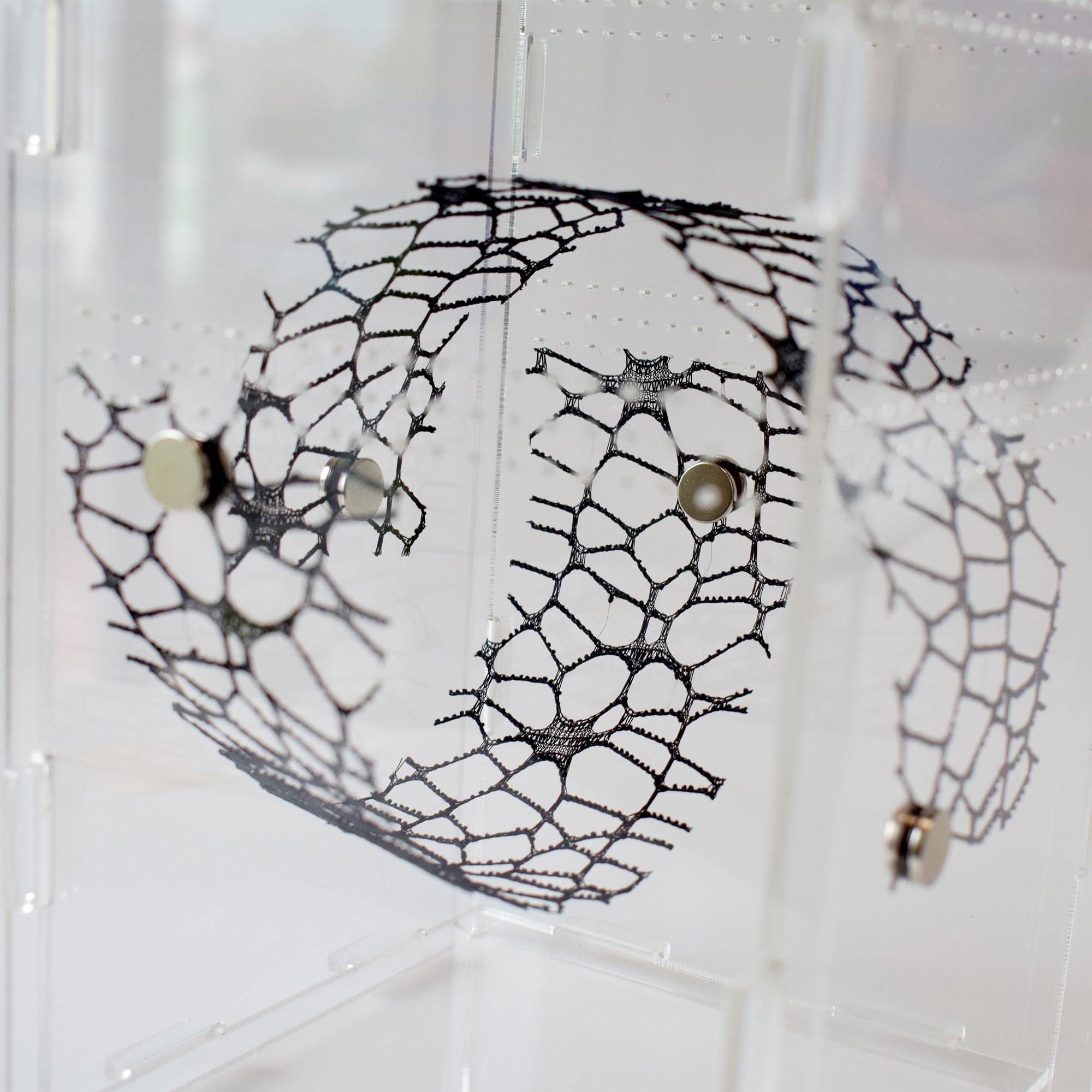 Jumping Spider Accessories, 4 PCS Climbing Web Decor with 8 Magnets