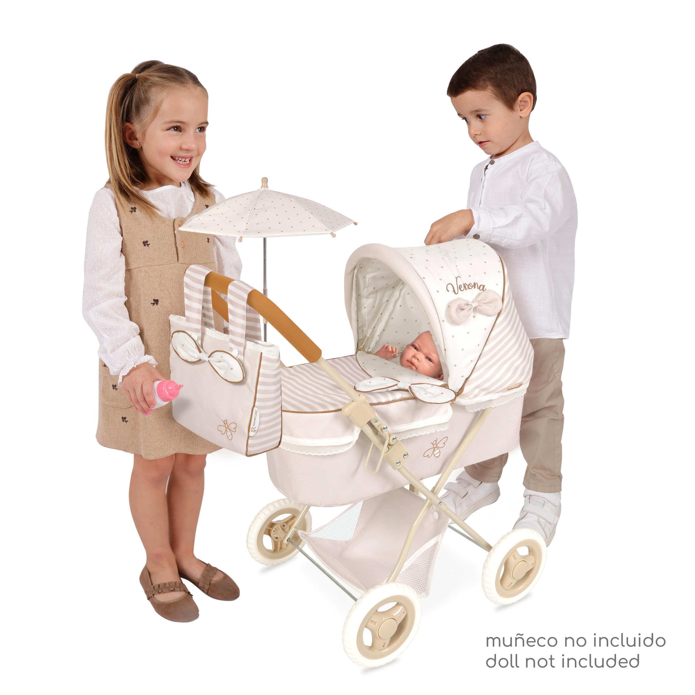 Carro de Muñecas Verona Plegable con Sombrilla DeCuevas 85078