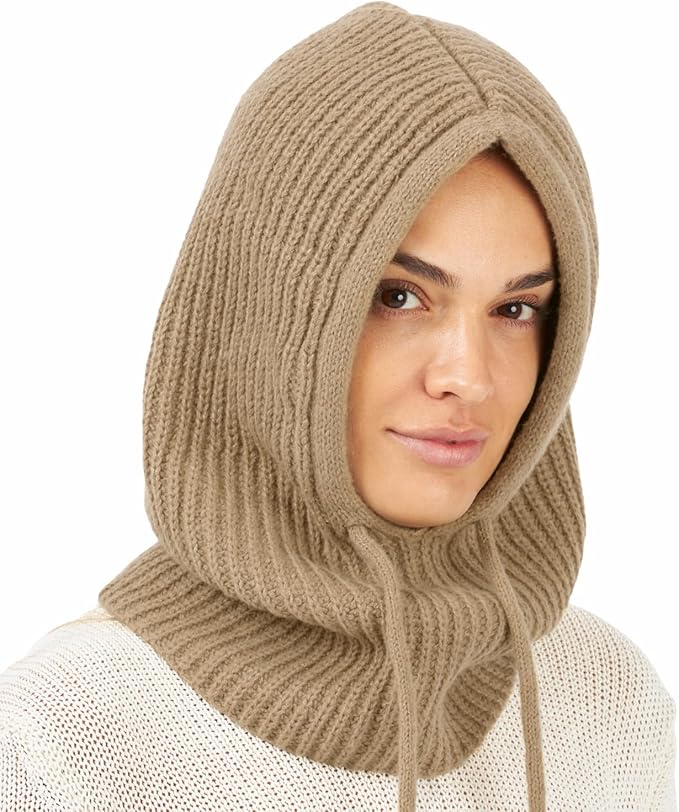 Cachecol com capuz para mulheres e homens, balaclava para outono e