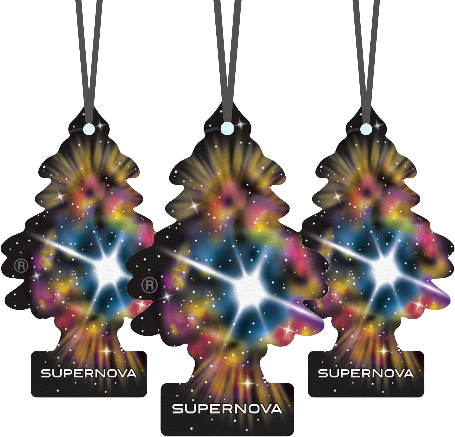 Little Trees Supernova Air Freshener | Bold Fruity & Musk Fragrance | Iconic Tree Hanging Design | For Car, Home, Wardrobe | Imported from USA