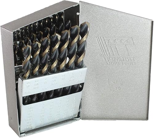 Triumph Twist Drill Co. 099856 T17HD - Juego de brocas de acero de alta velocidad de 116 pulgadas y 12 pulgadas por 64 puntos, revestimiento de
