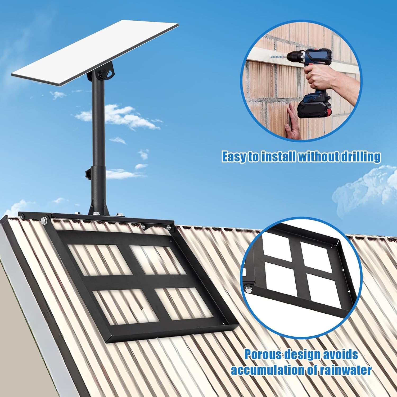 Starlink Ridgeline Mount Gen 3 Ridgeline Mounting Kit for Standard Starlink Heavy Duty Starlink Long Wall Mount for Starlink Internet Kit Satellite