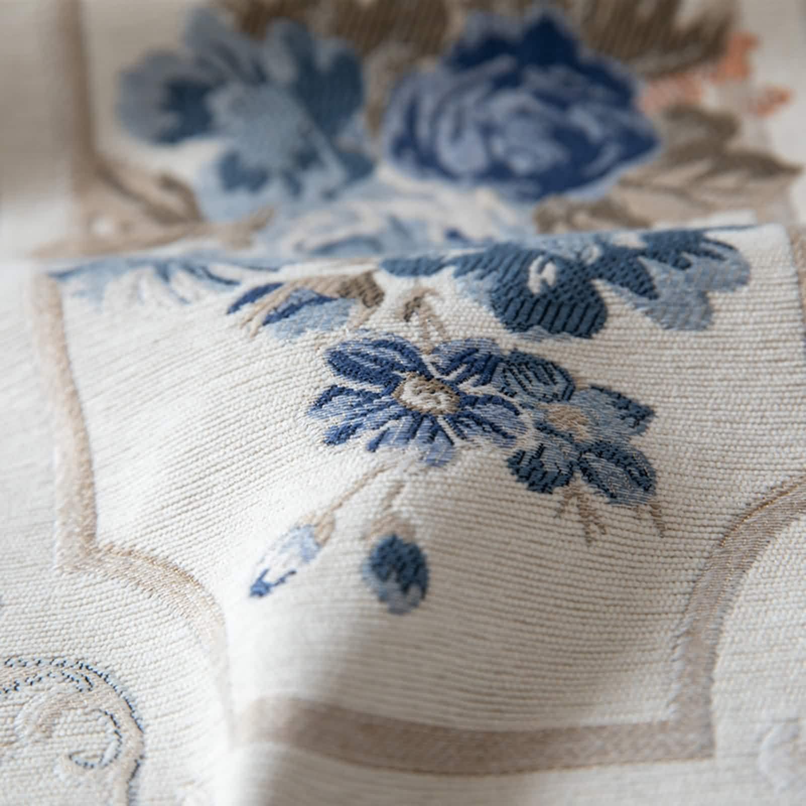 Tischläufer Boho Weiß, Tischdeko Festlich 33x220CM Gestickte Blume Chenille Table Runner Wohnzimmer Küche Geburtstage Hochzeiten