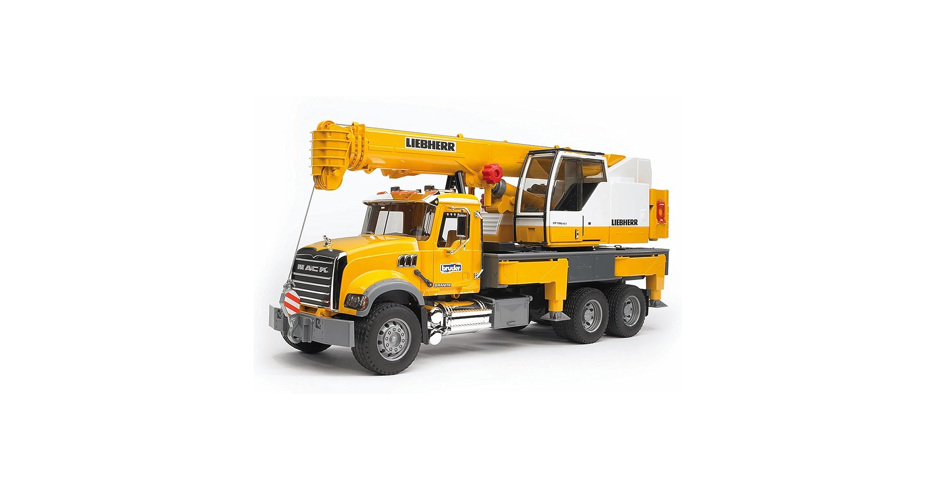 Amazon.com: Bruder 02818 Mack Granite Liebherr Crane Truck