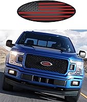 Vista 10 de CONGCONG Emblema para Ford Bronco, superposición de 5 pulgadas para portón trasero emblema ovalado de bandera americana negra para Ford Bronco Negro