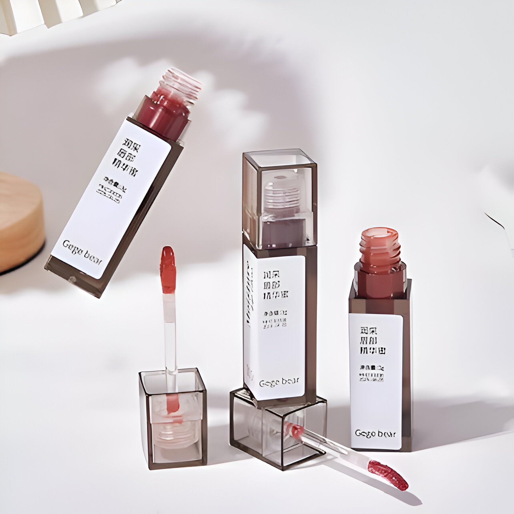 Gege Bear Moisturizing Lip Essence Honey | Non-Sticky Liquid Lipgloss | Long-Lasting Glossy Finish | Lightweight Lip Care Formula | Long-Lasting Lip Glaze for Women Girls | Liquid Lipstick Set | Nude Dream to Bold Shades (05# Gray Abyssinian, 3g)-image-42