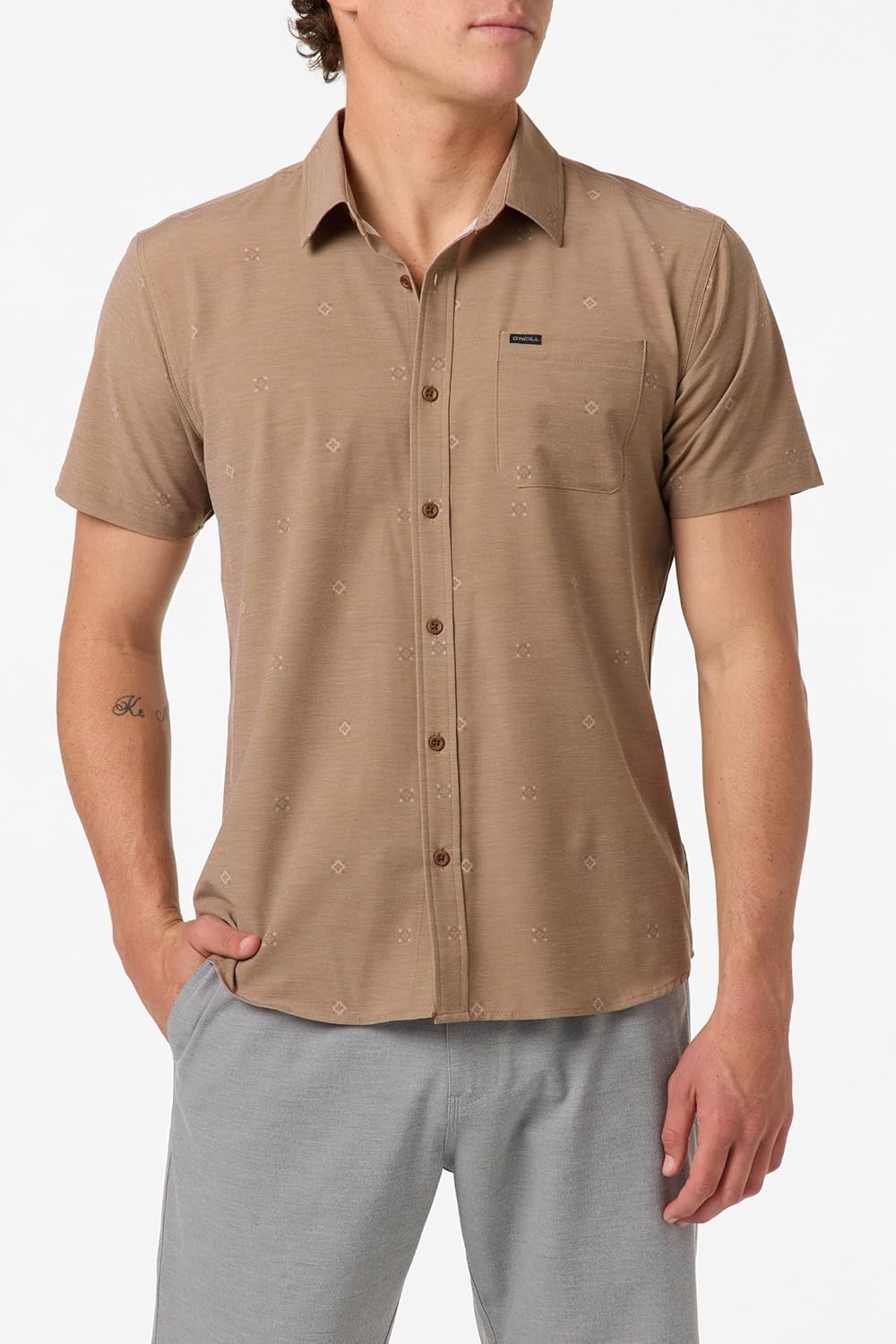 O’Neill Men’s TRVLR UPF Traverse Standard Fit Shirt | UPF 50+ Sun Protection, Hyperdry Moisture Wicking