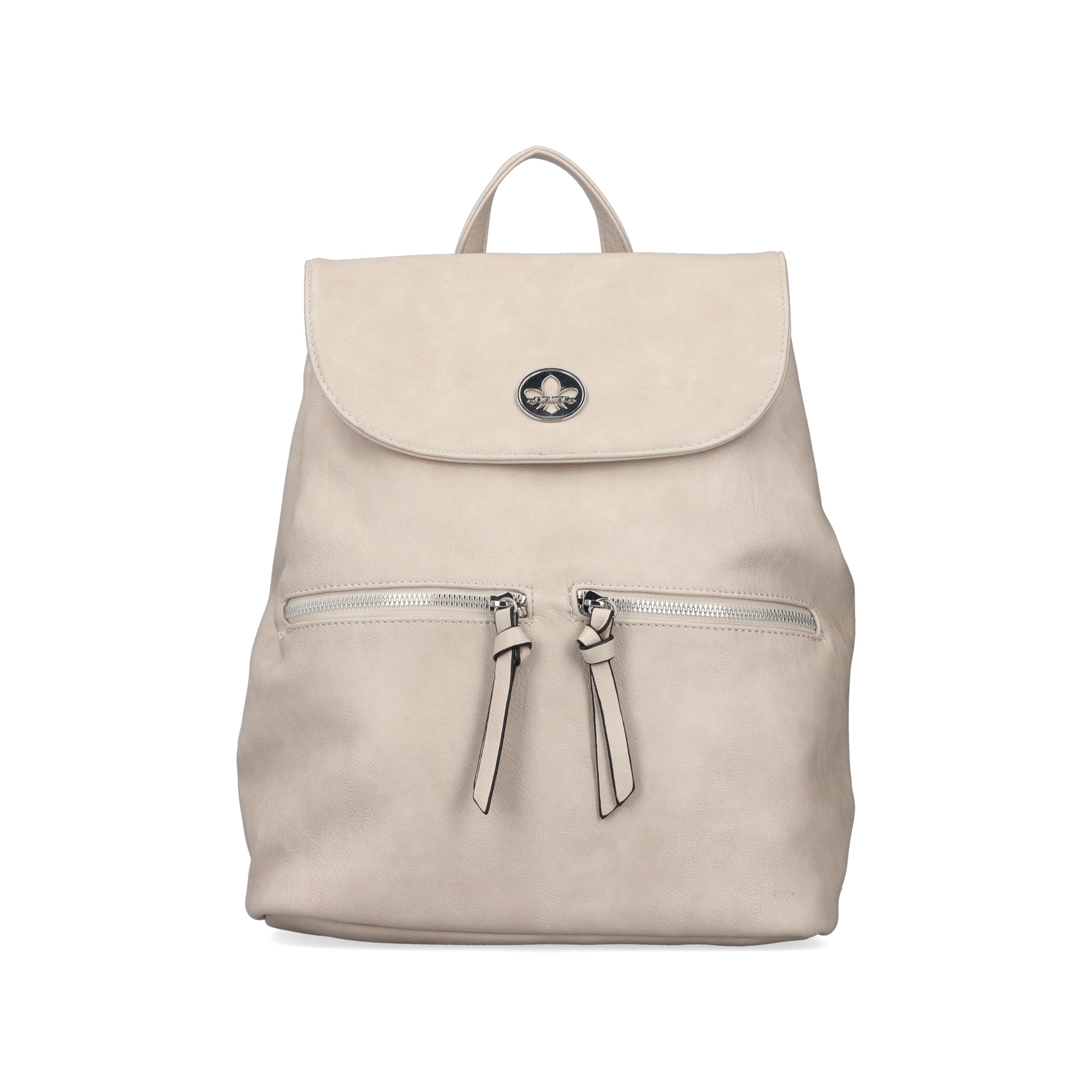 Rieker H1602 Women's Backpack Flap Magnetic Closure City Backpack, beige, S