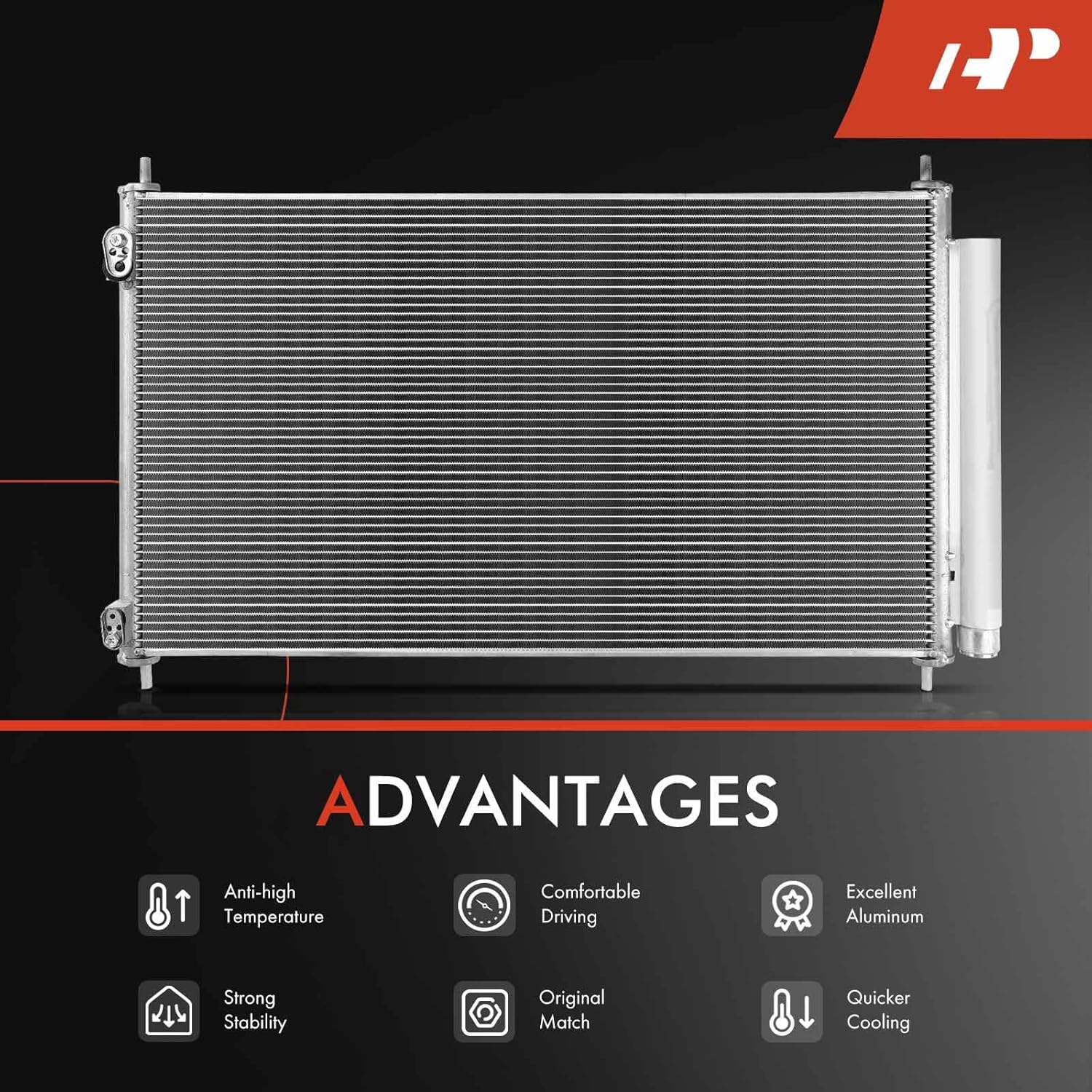 A-Premium Air Conditioning A/C Condenser Compatible with Acura TL 2009-2014 3.3L 3.7L, Replace# 80110TK4A01