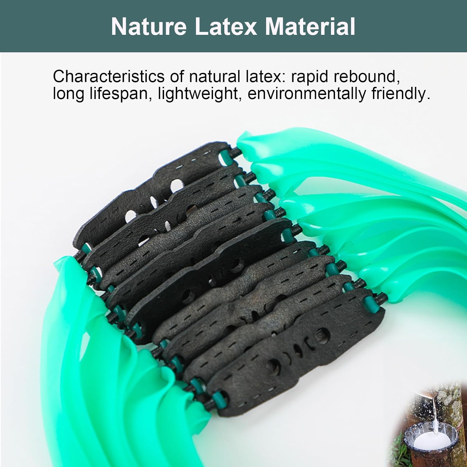 10PCS Slingshot Band Set Flat Elastic Latex, Transparent Blue Rubber for Hunting, Target Practice, and Outdoor Shooting