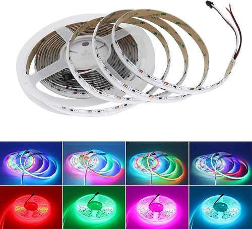 MALIGAZA WS2811 - Kit de tira LED RGB direccionable de 328 pies control remoto de aplicación Bluetooth luz de barra RGB colorida completa para