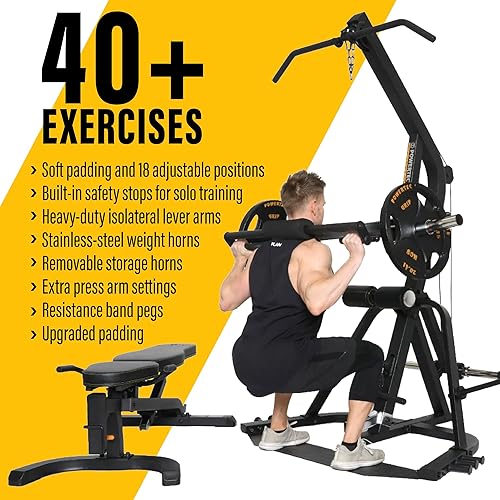 Miniatura 2 de Powertec Fitness Workbench LeverSystem - Workout Bench, 500 LB Weight Capacity - Gym Equipment for Home - Adjustable Full Body Workout Machine