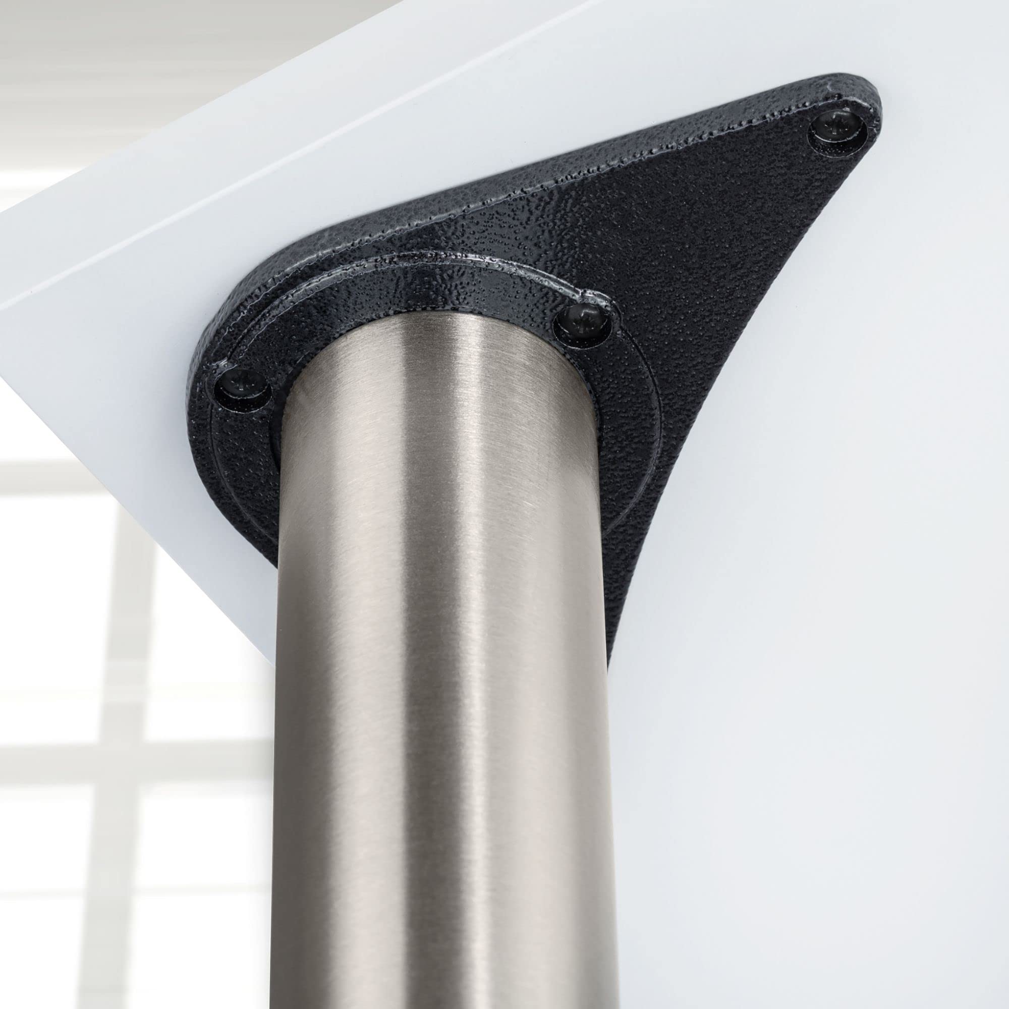 Pied de Meuble Métallique Réglable | Modèle H10251 | Hauteur 710 mm | Ø 60 mm | 4 Pièces - Pied de Support avec matériel de Fixation | Acier Inoxydable | Pied de Table cylindrique