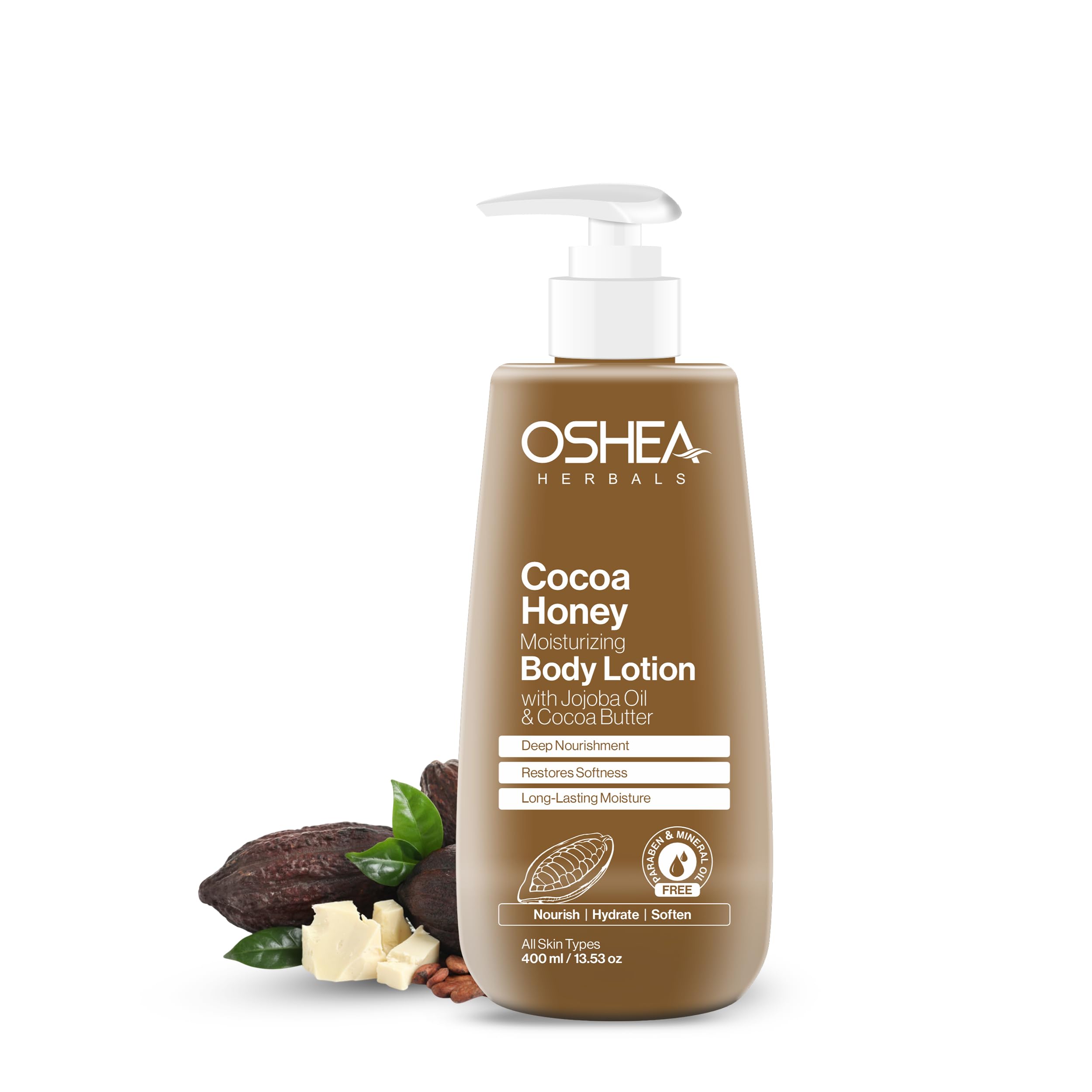 OsheaHerbals Cocoa Honey Moisturising Body Lotion for Women & Men | Moisturization with Improved Skin Texture | Reduce Dull & Dry Skin | Enriched with Jojoba Oil & Cocoa Butter | All Skin Types 400ml-image-37