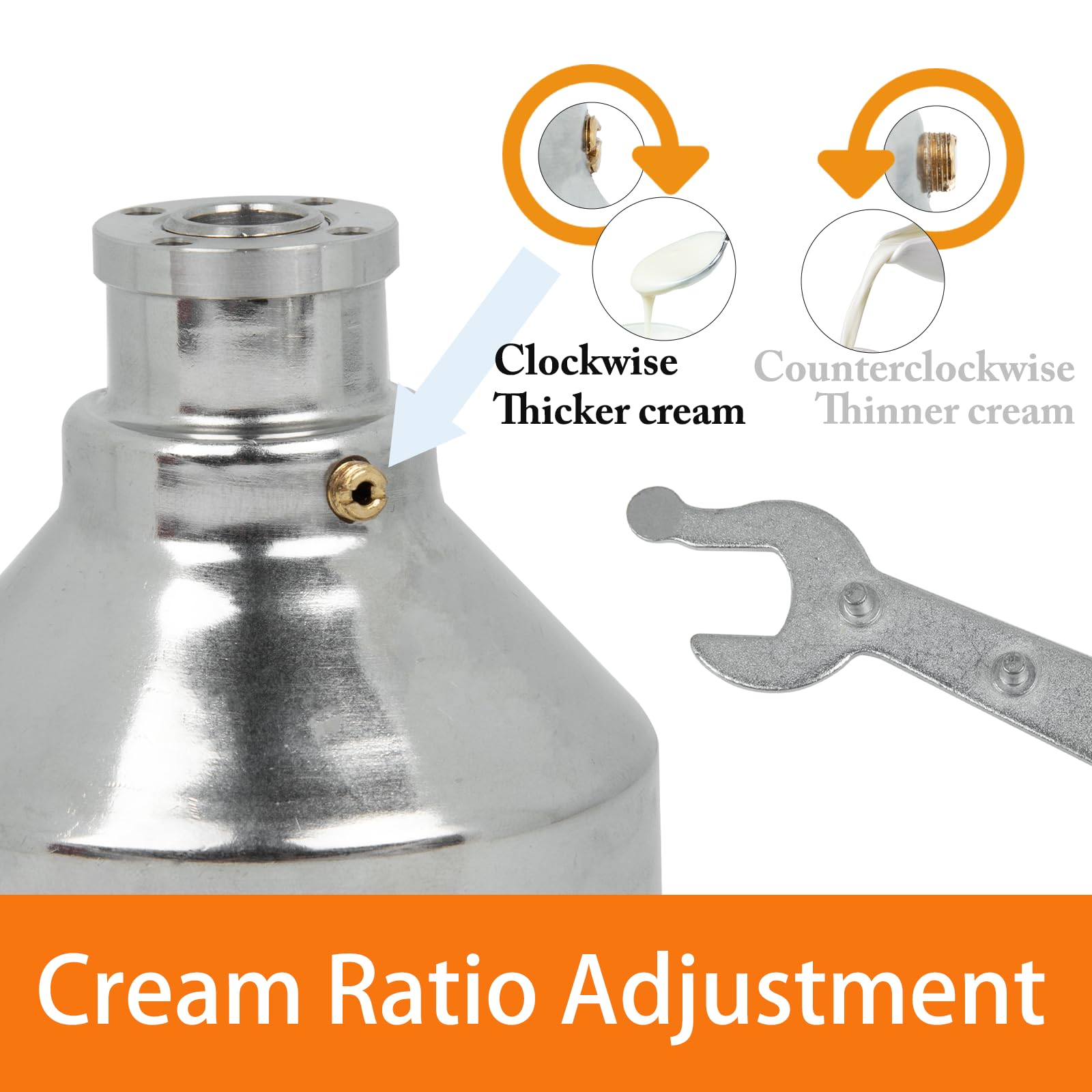 Separador eléctrico de crema de leche de 40 W, 60 l/h, de alta eficiencia, centrífugo, de leche de acero inoxidable 304, separador de leche de vaca de cabra con cuenco de 5 litros, 10500 rpm